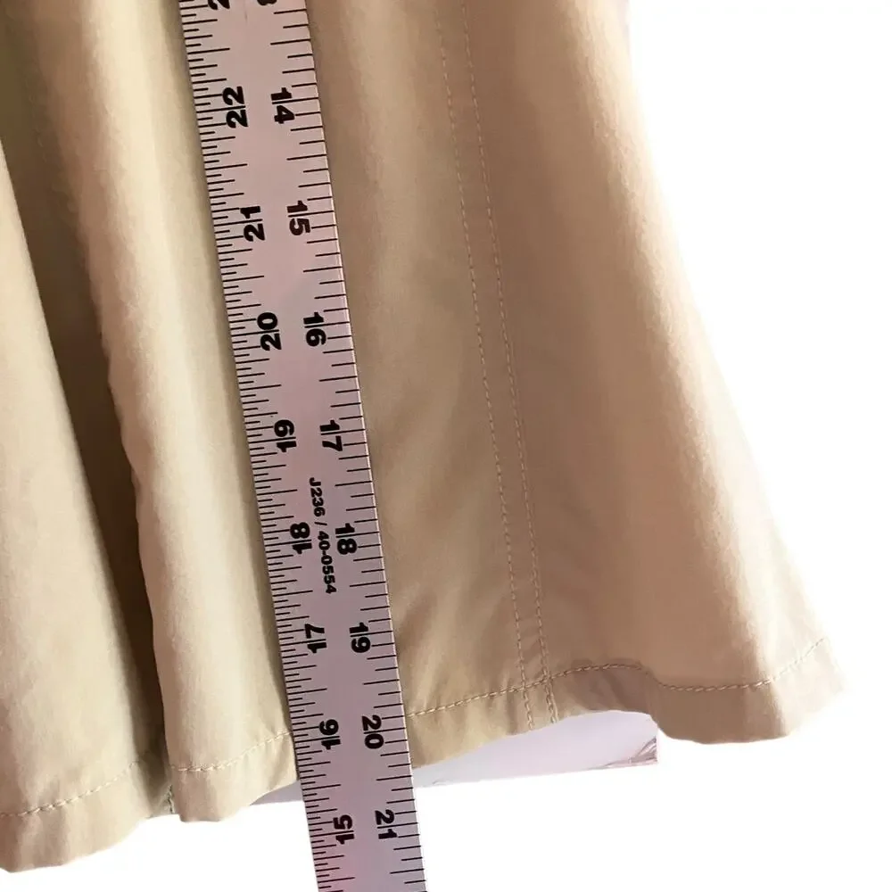 Athleta Whatever Pleated Skort Skirt w/Shorts Khaki Tan Tie Belt 8 Tennis - Picture 6 of 10